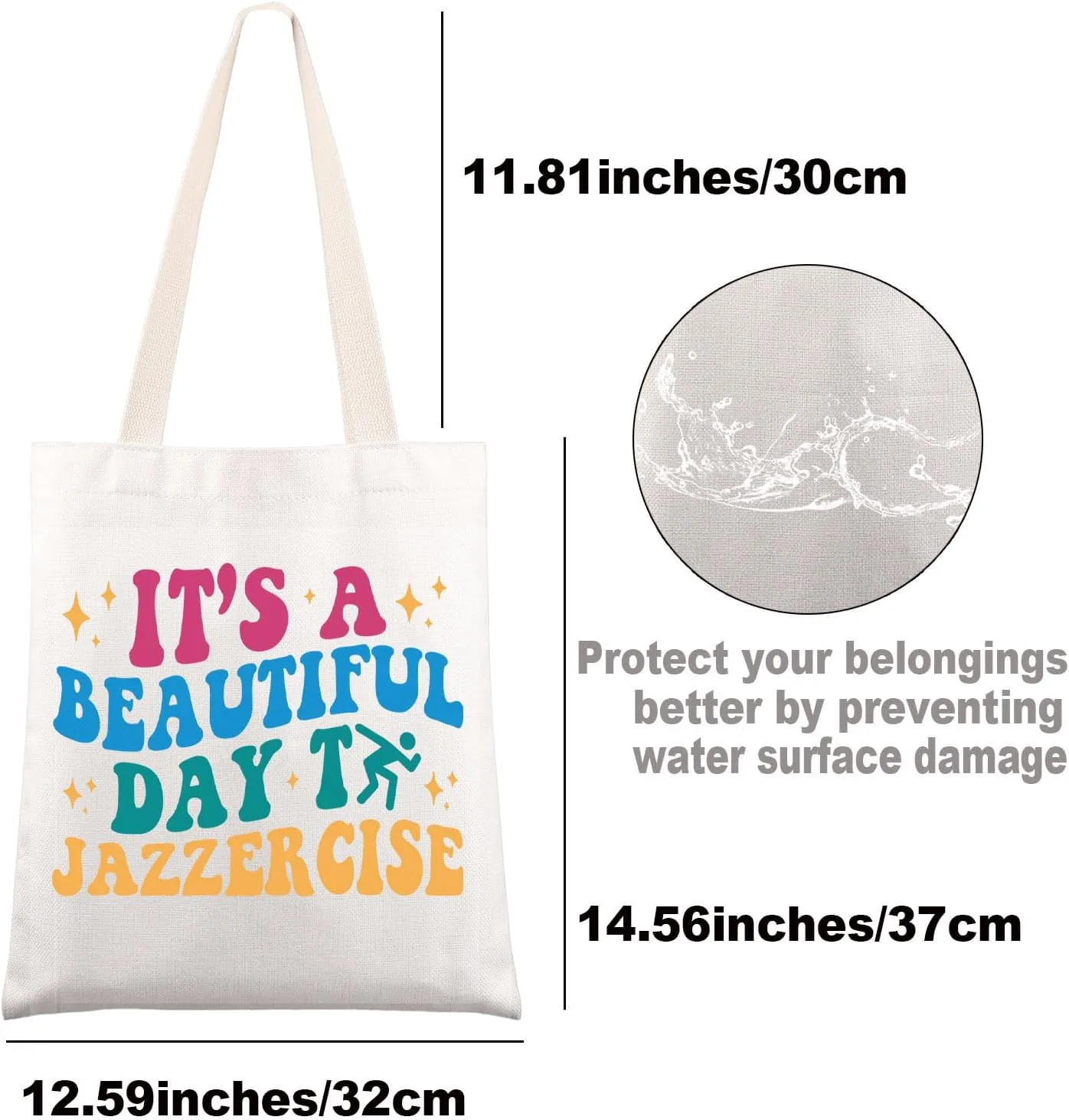 JNIAP Jazzercise Tote Bag - It's A Beautiful Day To Jazzercise Dancer Shoulder Bag