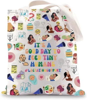 JNIAP Lactation Consultant Makeup Bag Lactation Counselor Educator Gifts Lactation Tech Gifts Lactation Specialist Zipper Bag (Feed Tiny wh tb)