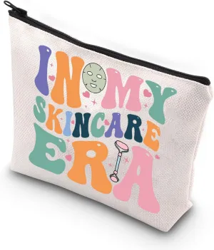 JNIAP Skin Therapist Makeup Bag Esthetician Gift In My Skincare Era Dermatologist Gifts Esthetician Cosmetic Bag Skin Boss Lady Gifts (Skincare mb)
