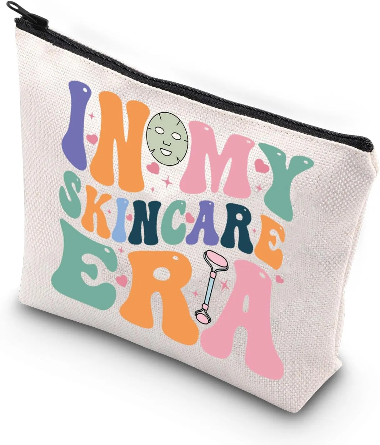 JNIAP Skin Therapist Makeup Bag Esthetician Gift In My Skincare Era Dermatologist Gifts Esthetician Cosmetic Bag Skin Boss Lady Gifts (Skincare mb)
