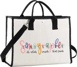 JNIAP Sonographer Makeup Bag Sonographer Gifts Ultrasound Tech Gifts Radiologist Zipper Bag Radiology Gift (Sonographer Tote)