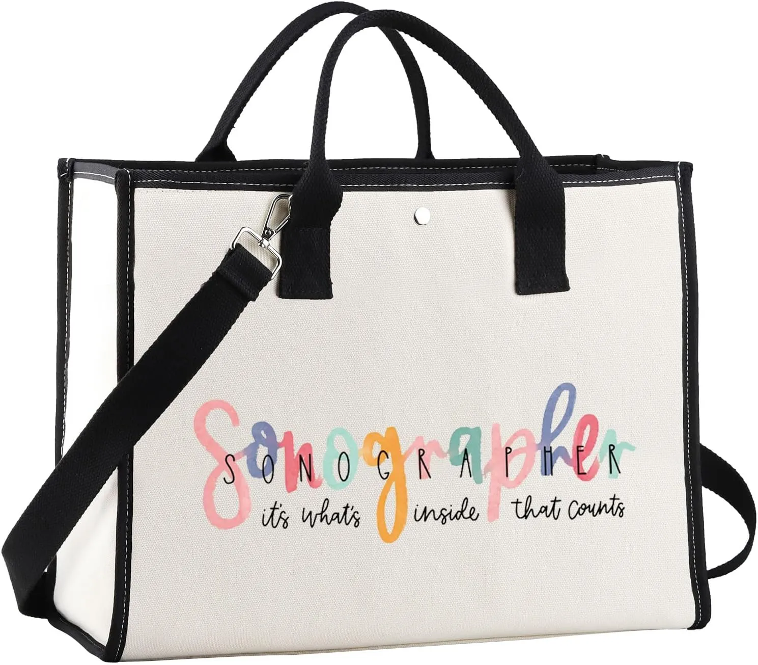 JNIAP Sonographer Makeup Bag Sonographer Gifts Ultrasound Tech Gifts Radiologist Zipper Bag Radiology Gift (Sonographer Tote)