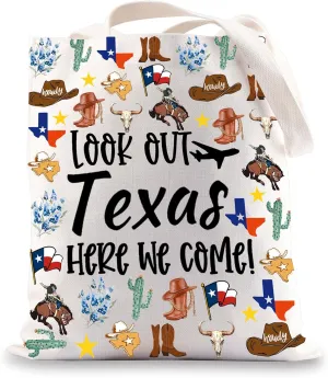 JNIAP Texas Makeup Bag Texas Themed Gifts Texas Cowgirl Gifts Texas Travel Gifts Texas Zipper Pouch (look out texas tb)