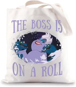JNIAP Villains Tote Bag Sea Witches Gift The Boss Is On A Roll Gifts Villains Shoulder Bag