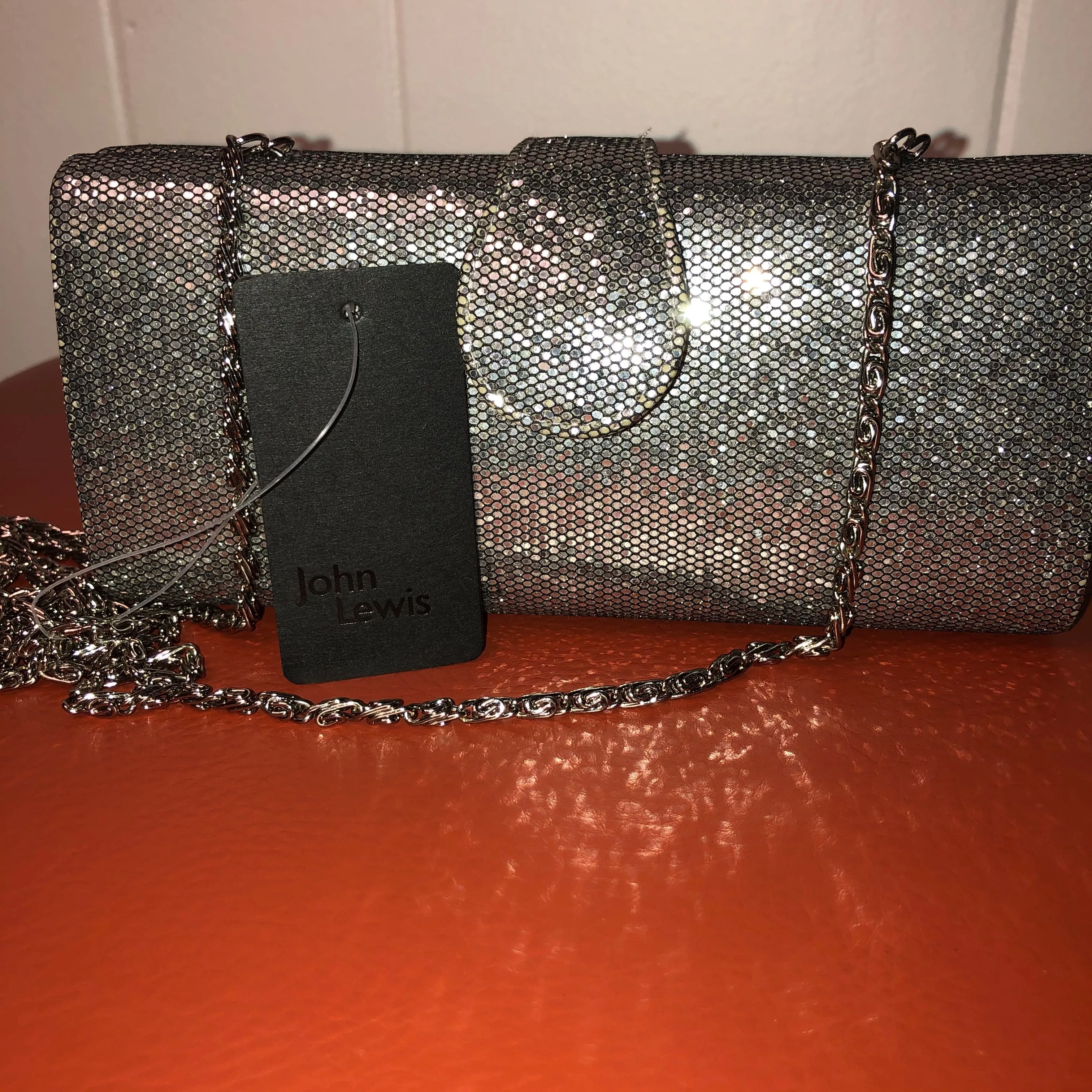 John Lewis Evening Clutch Silver