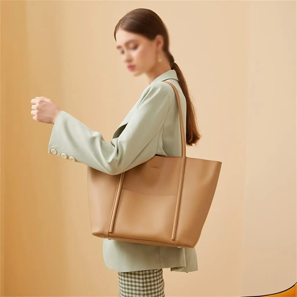 JSEIAJB Women's Bag Tote Bag Portable Large Bag to Work Commuting Single Shoulder Bag Women's Large Capacity