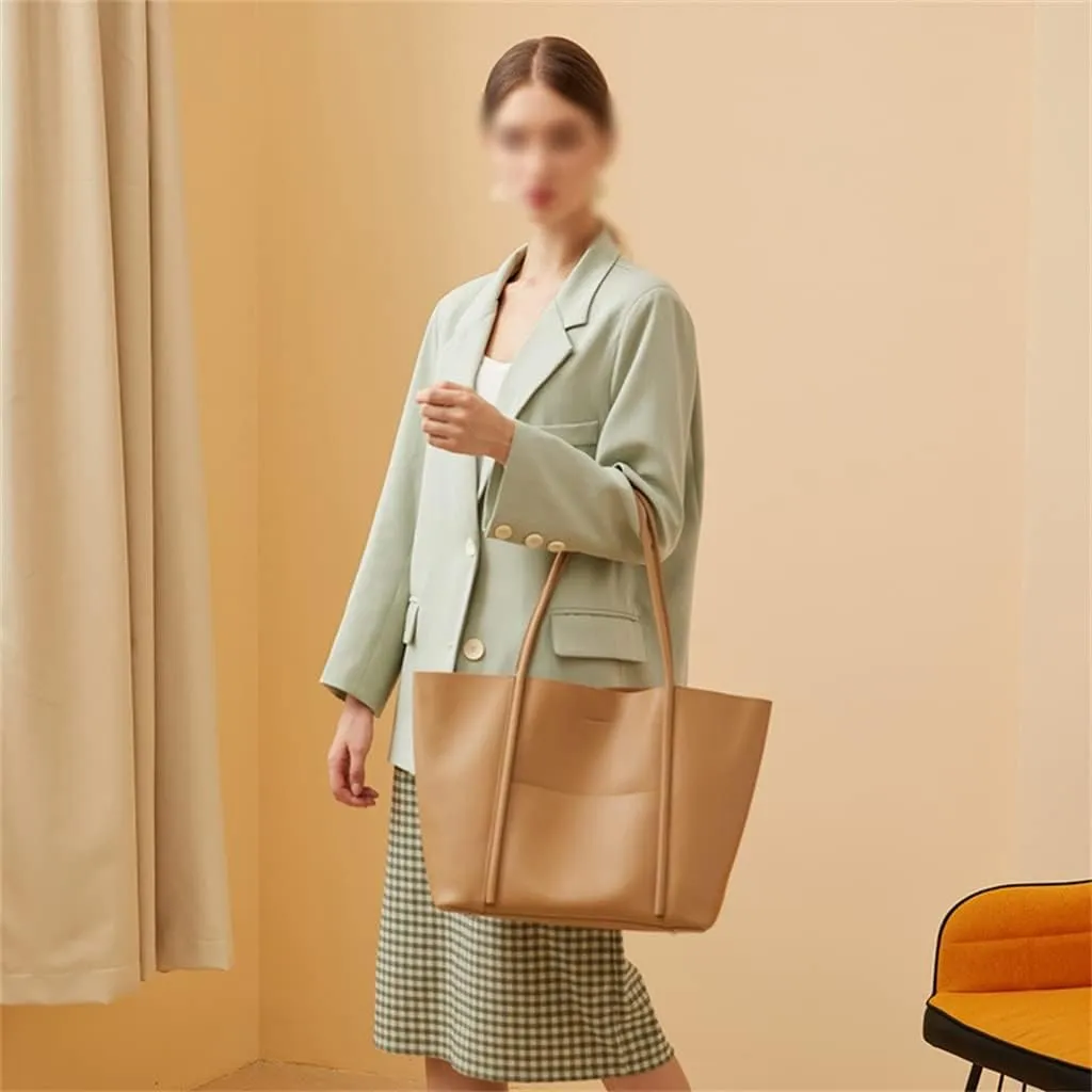 JSEIAJB Women's Bag Tote Bag Portable Large Bag to Work Commuting Single Shoulder Bag Women's Large Capacity