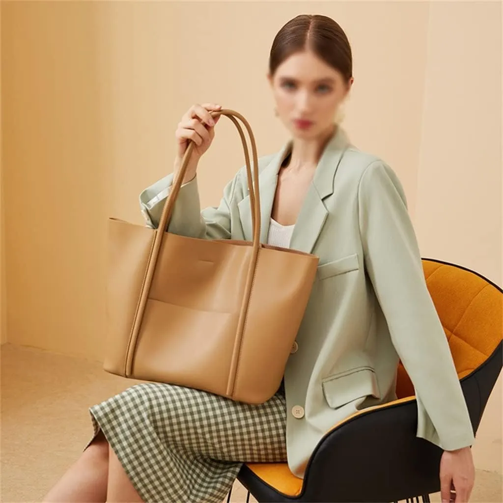 JSEIAJB Women's Bag Tote Bag Portable Large Bag to Work Commuting Single Shoulder Bag Women's Large Capacity