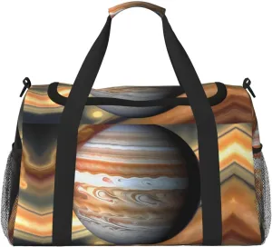 Jupiter Landscape Hand Travel Bag Vacation Tote - Large Reusable Shopping Canvas Bag, Eco-Friendly Crossbody for Sports Gym