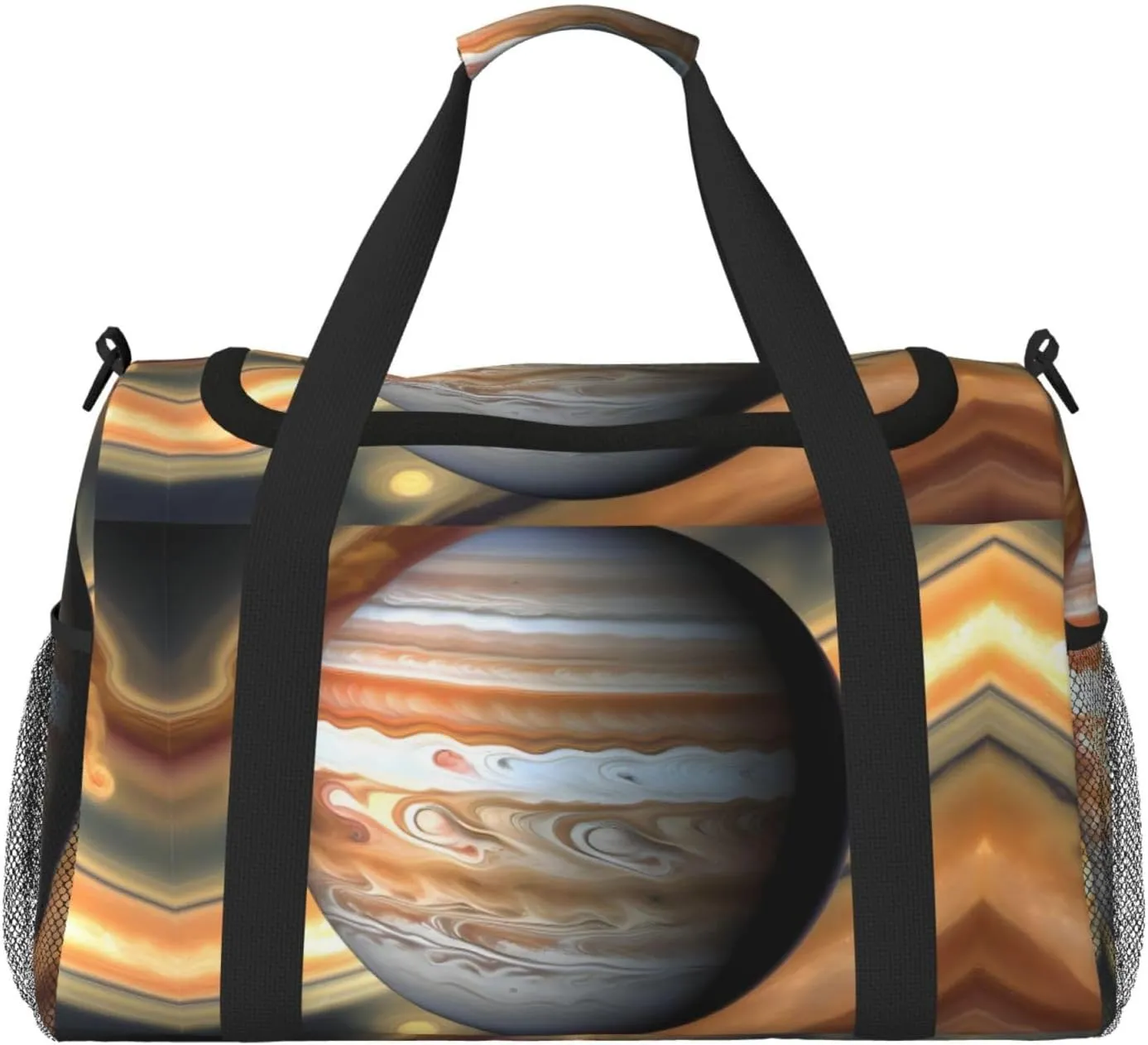 Jupiter Landscape Hand Travel Bag Vacation Tote - Large Reusable Shopping Canvas Bag, Eco-Friendly Crossbody for Sports Gym