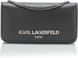 Karl Lagerfeld Paris Kosette Wallet, Black/Gunmetal