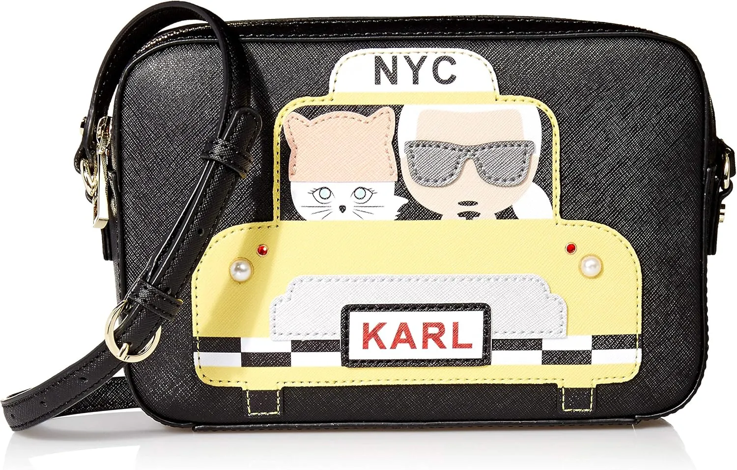 KARL LAGERFELD Paris Women's Maybelle Graphic Camera Crossbody