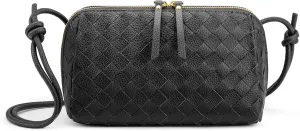 Kattee Crossbody Bags for Women Trendy Small Woven Handbags Soft Shoulder Purses Travel Top Grain Leather