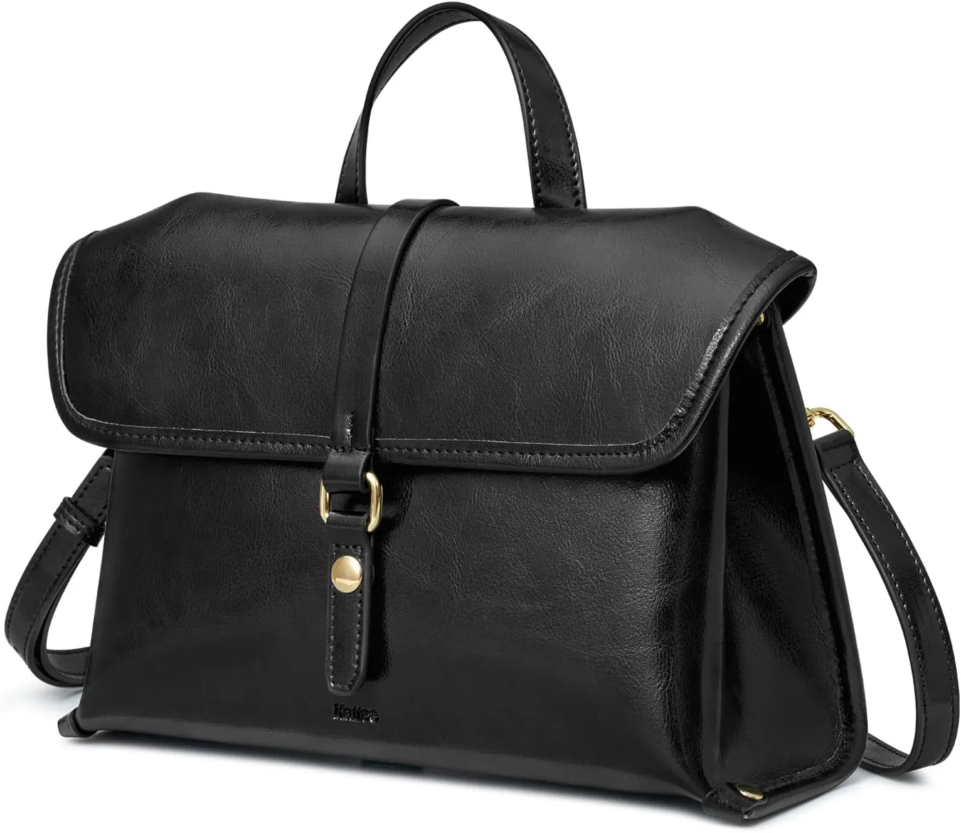 Kattee Leather Crossbody Purses for Women,Designer Women's Top-Handle Handbags,Flap Shoulder Bag with Adjustable Strap