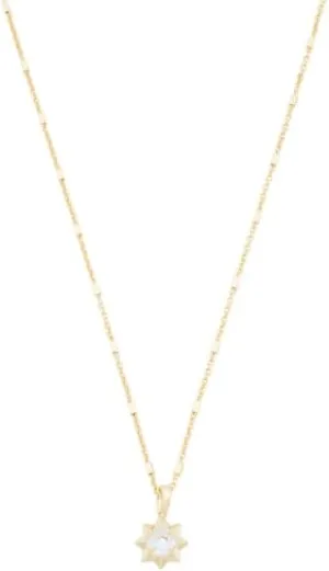 Kendra Scott Heidi Dainty Gold Star Pendant Necklace with Crystal Center, Gold Chain