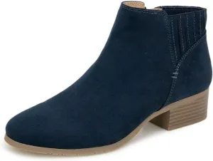 Kenneth Cole Reaction Womens Zipper Booties Navy 5.5 Medium (B,M)