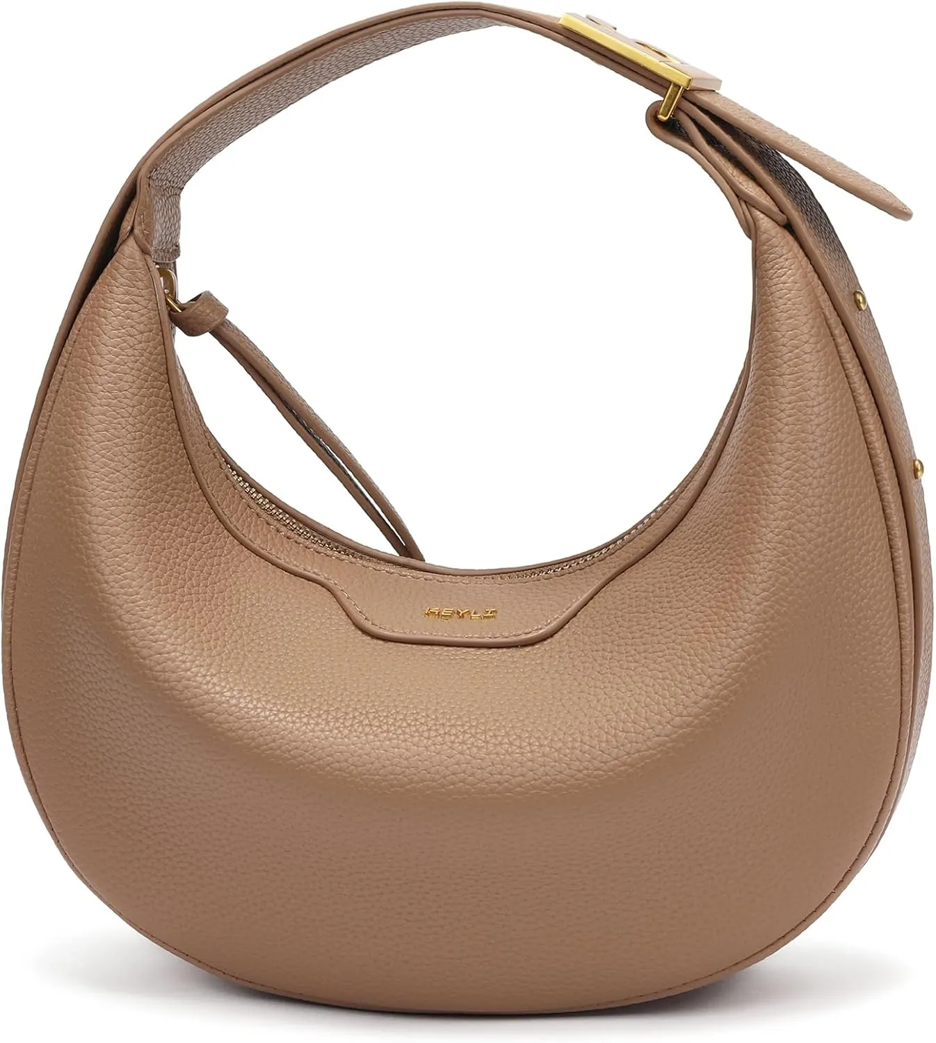 Keyli Crescent Shoulder Bag for Women Trendy Leather Crossbody Hobo Purse Vegan Clutch Handbag Adjustable Strap