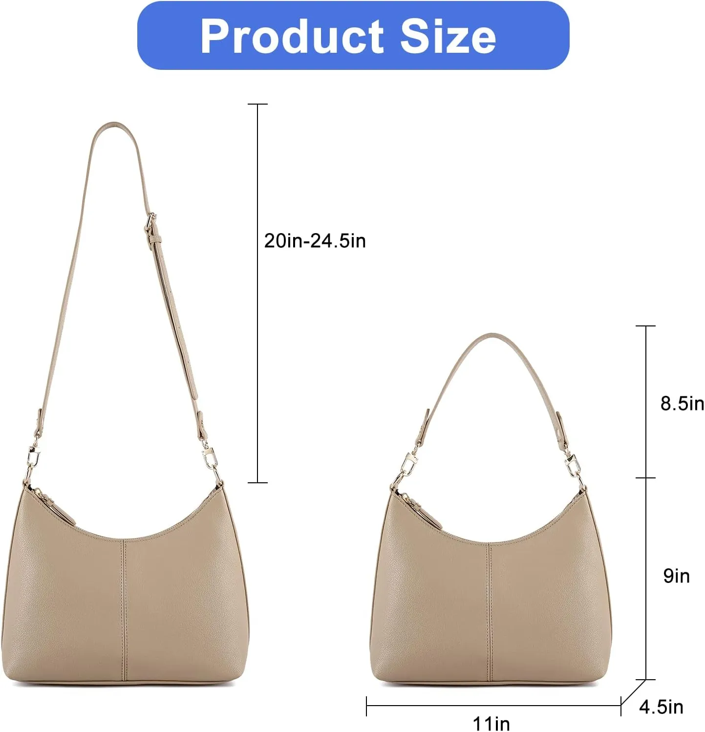 Keyli Small Shoulder Handbags for Women Mini Purse Waterproof Soft Leather Crossbody Bags for Work Shopping Travel