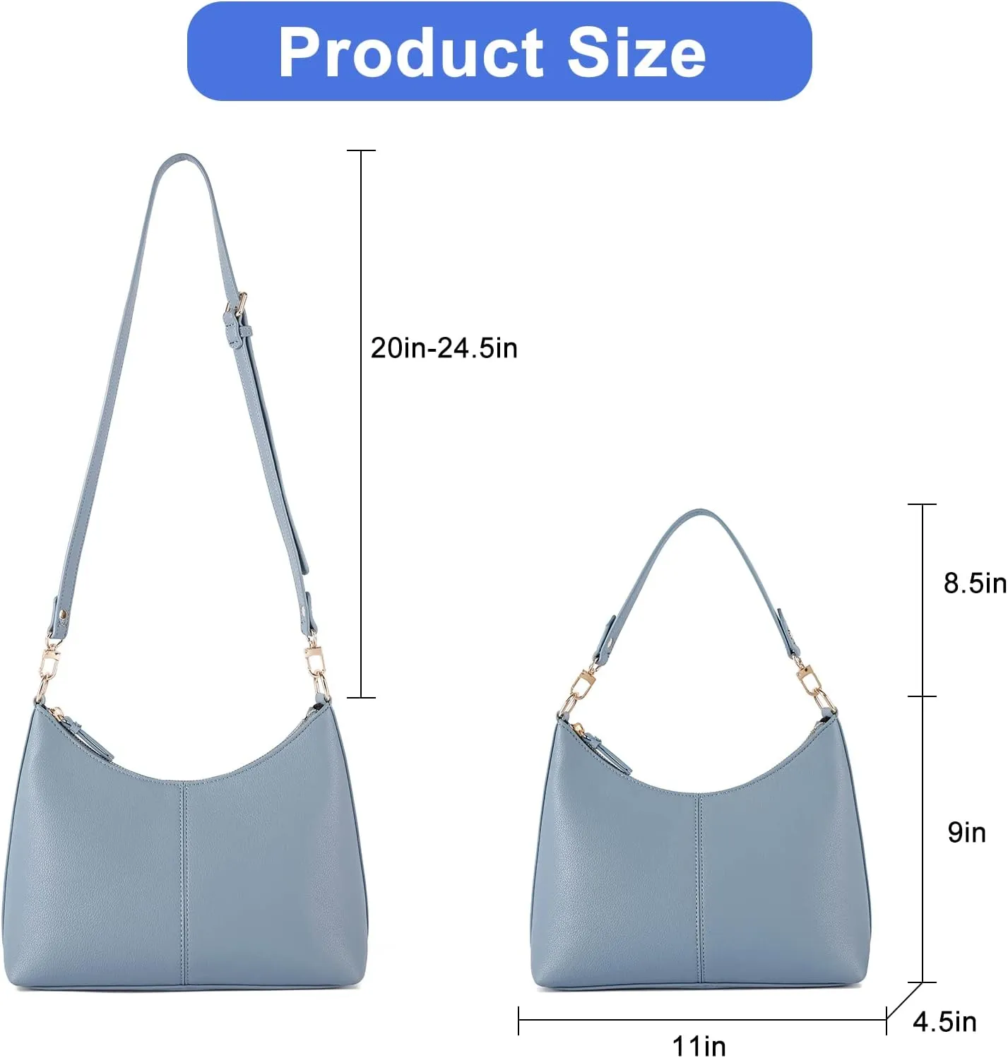 Keyli Small Shoulder Handbags for Women Mini Purse Waterproof Soft Leather Crossbody Bags for Work Shopping Travel