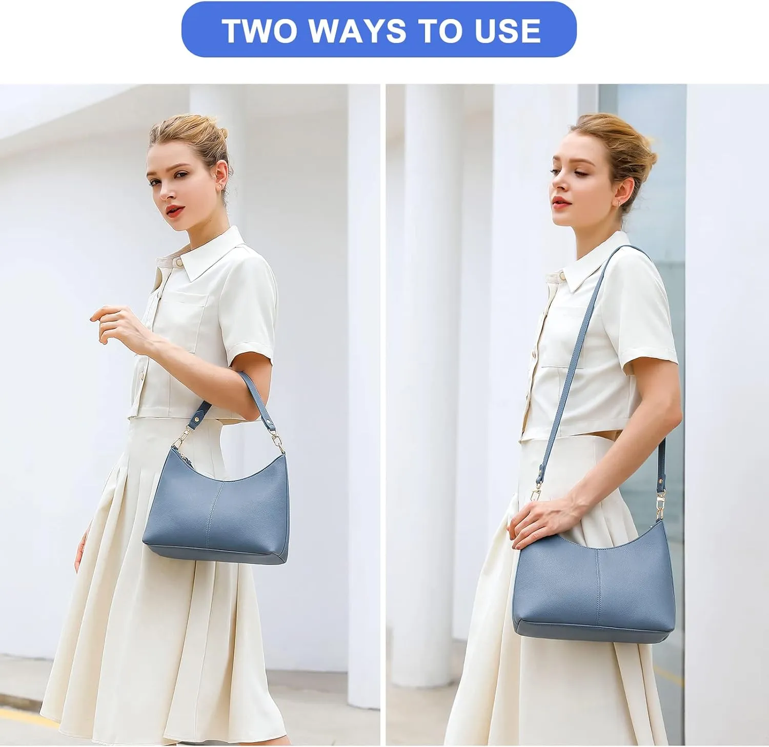 Keyli Small Shoulder Handbags for Women Mini Purse Waterproof Soft Leather Crossbody Bags for Work Shopping Travel