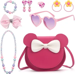 Kids Purse Toddler Gifts for Girls, Cute Little Girls Purse Mouse Ear Crossbody Bag, Princess Handbags for Age 3-14