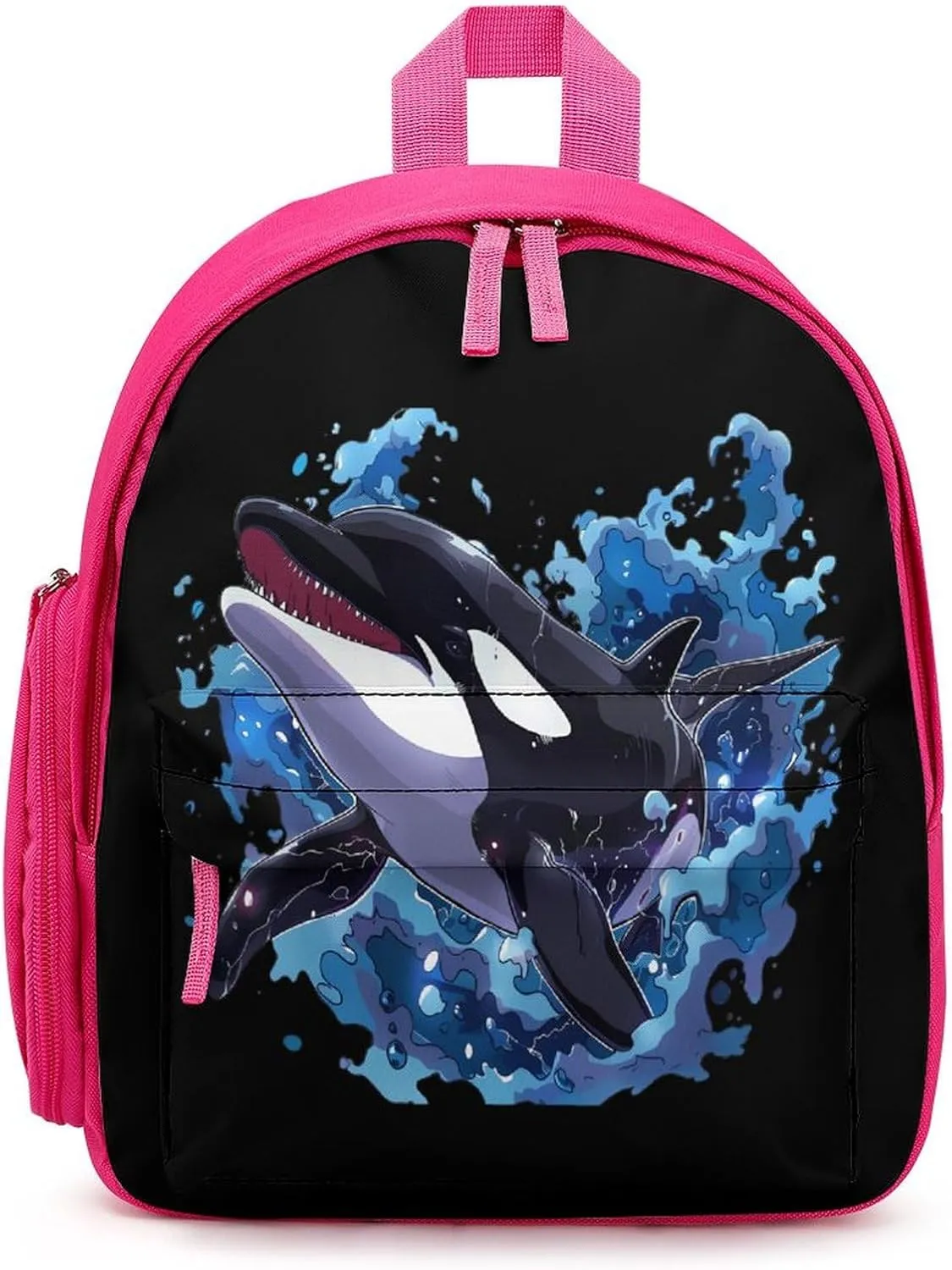 Killer Whale Mini Backpack Small Shoulders Luggage Daypack Business Weekender Bag for Men Women
