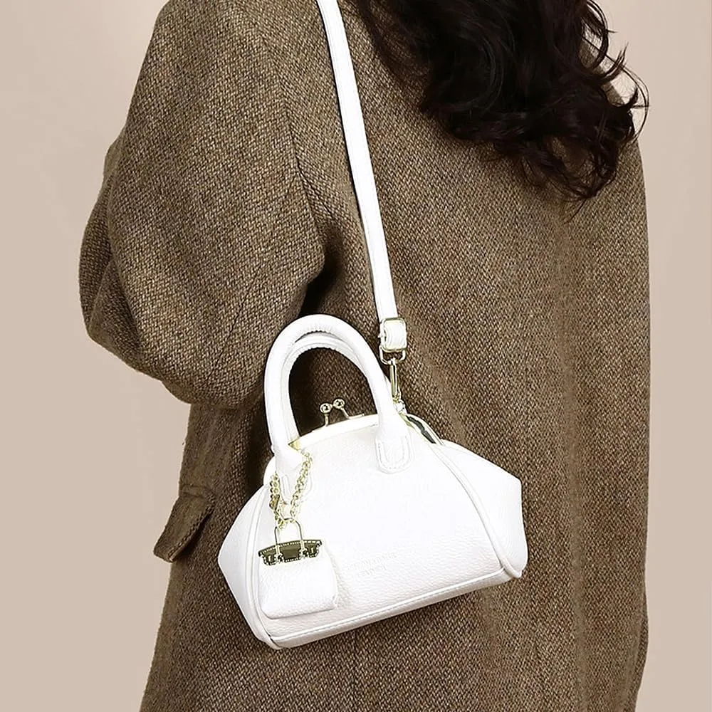 Kiss Lock Purse and Handbags - Vintage Crossbody Bag Kisslock Shoulder Bags for Women Design Clutch Purses