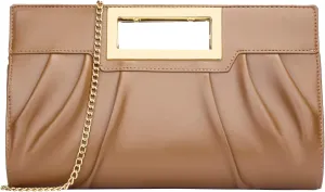 KKXIU Women Clutch Purse Elegant Pleated Evening Bag for Wedding Prom Bridal with Chain Strap