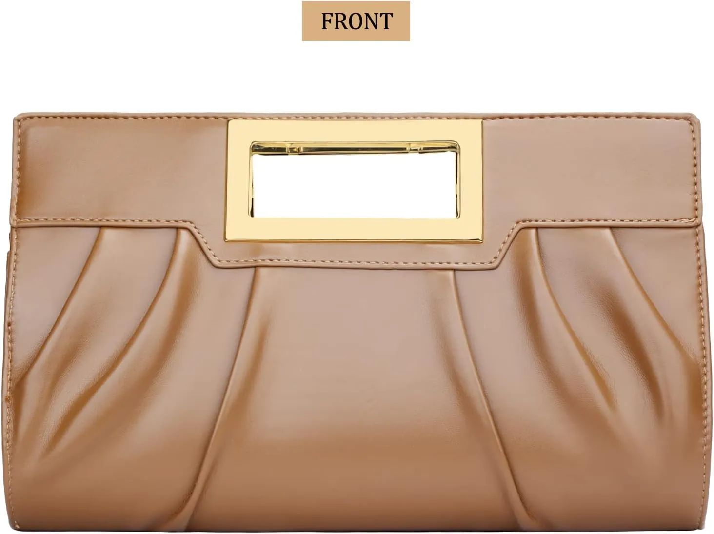 KKXIU Women Clutch Purse Elegant Pleated Evening Bag for Wedding Prom Bridal with Chain Strap