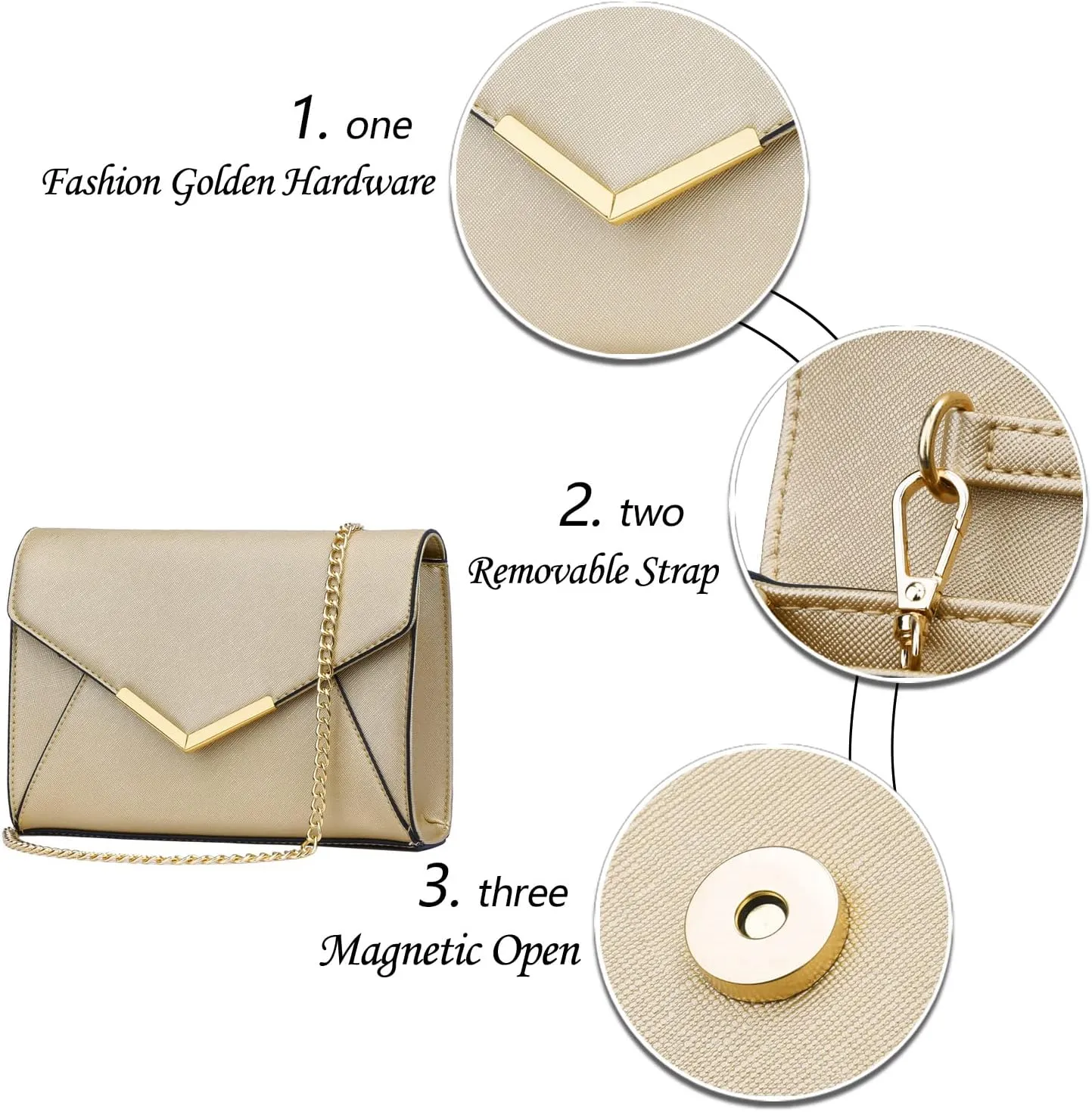 KKXIU Women Elegant Faux Leather Evening Envelope Clutch Purse Foldover Bags for Party Wedding Prom