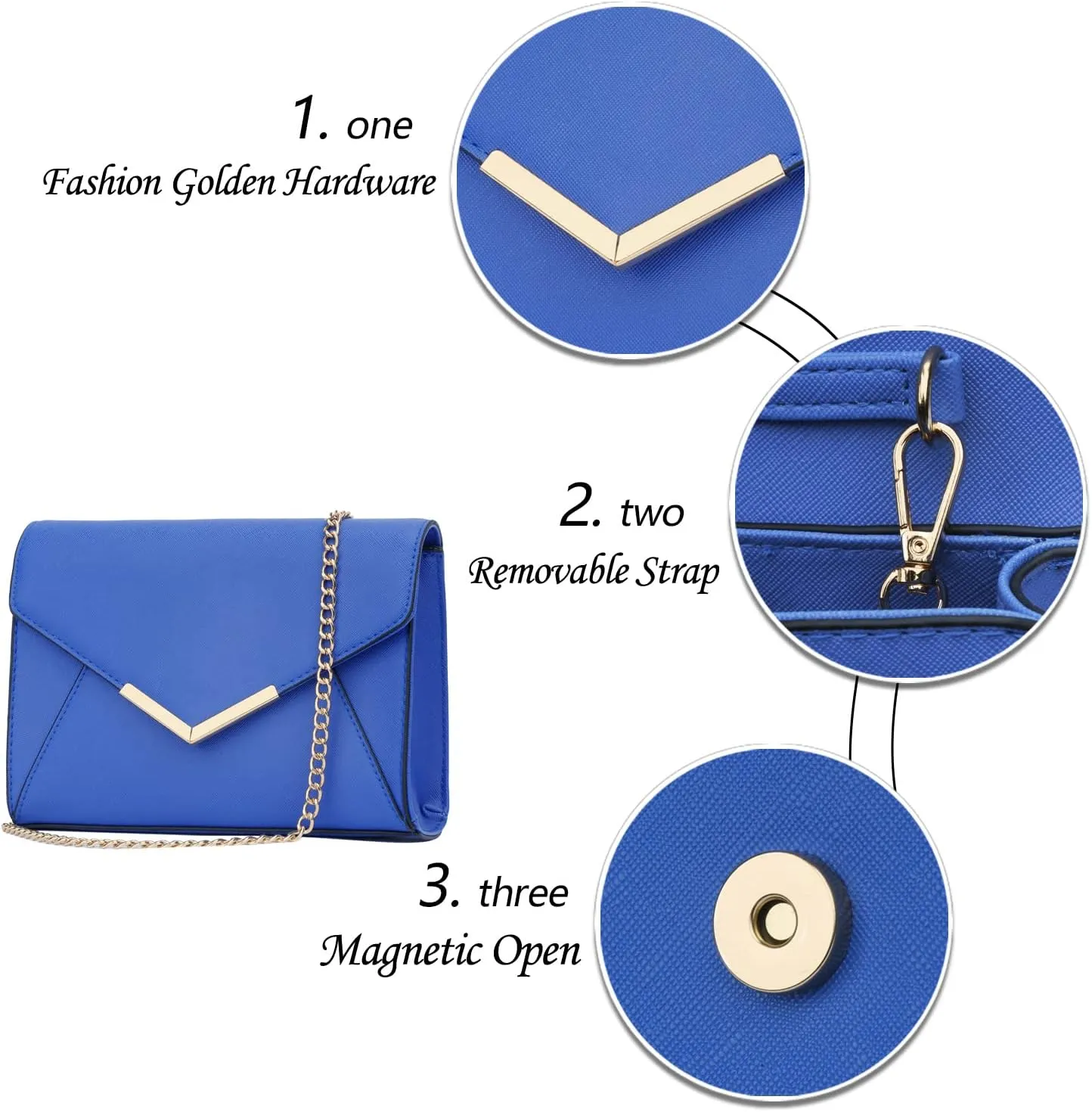 KKXIU Women Elegant Faux Leather Evening Envelope Clutch Purse Foldover Bags for Party Wedding Prom