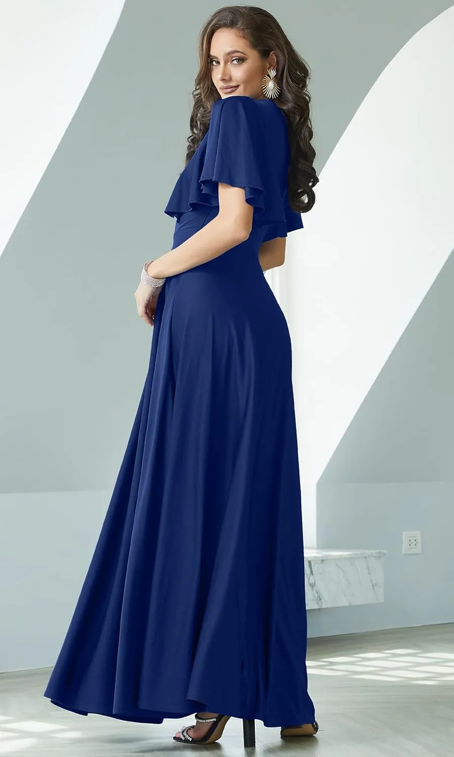 KOH KOH Womens Long Elegant Bridesmaid Evening Cocktail Modest Maxi Dress