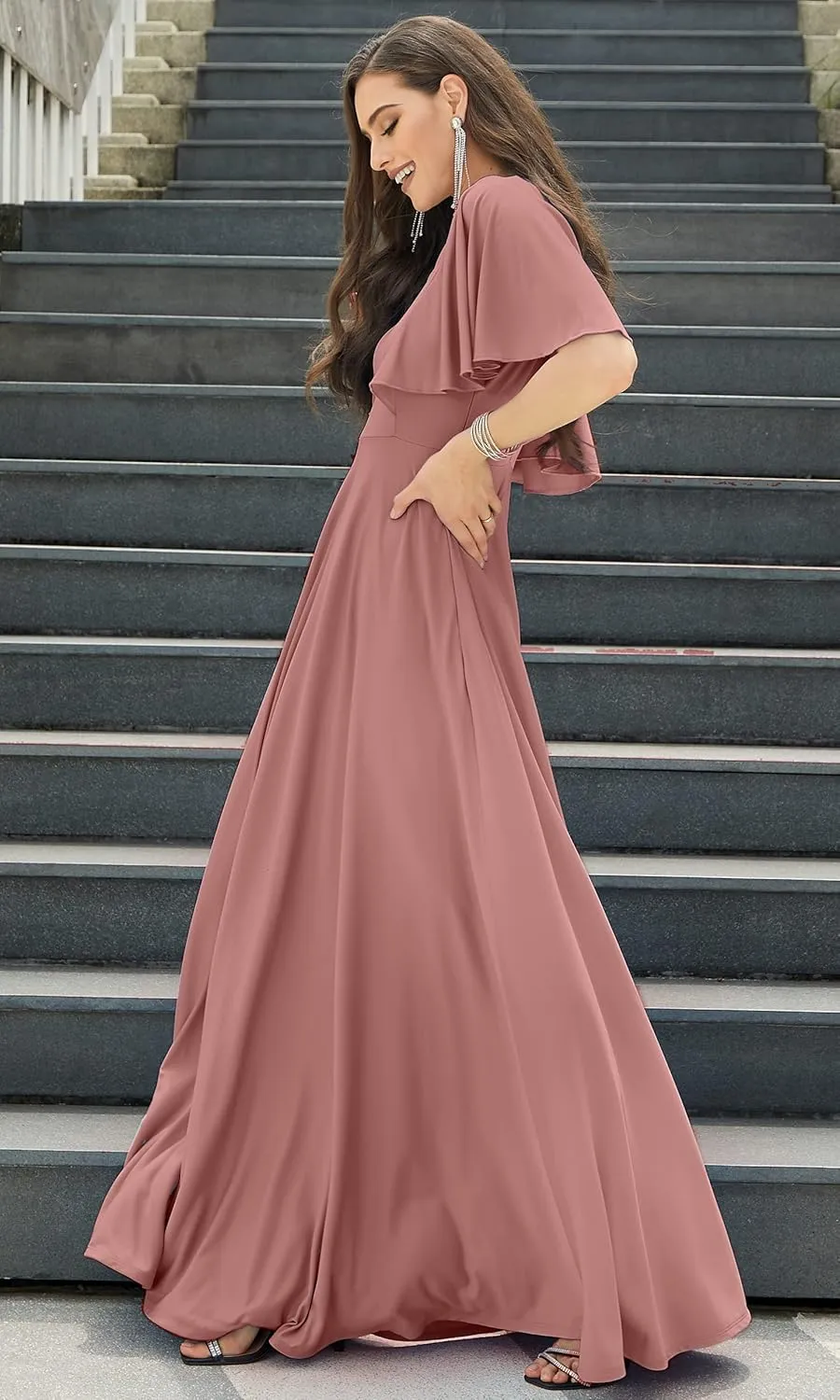 KOH KOH Womens Long Elegant Bridesmaid Evening Cocktail Modest Maxi Dress