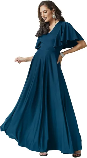 KOH KOH Womens Long Elegant Bridesmaid Evening Cocktail Modest Maxi Dress
