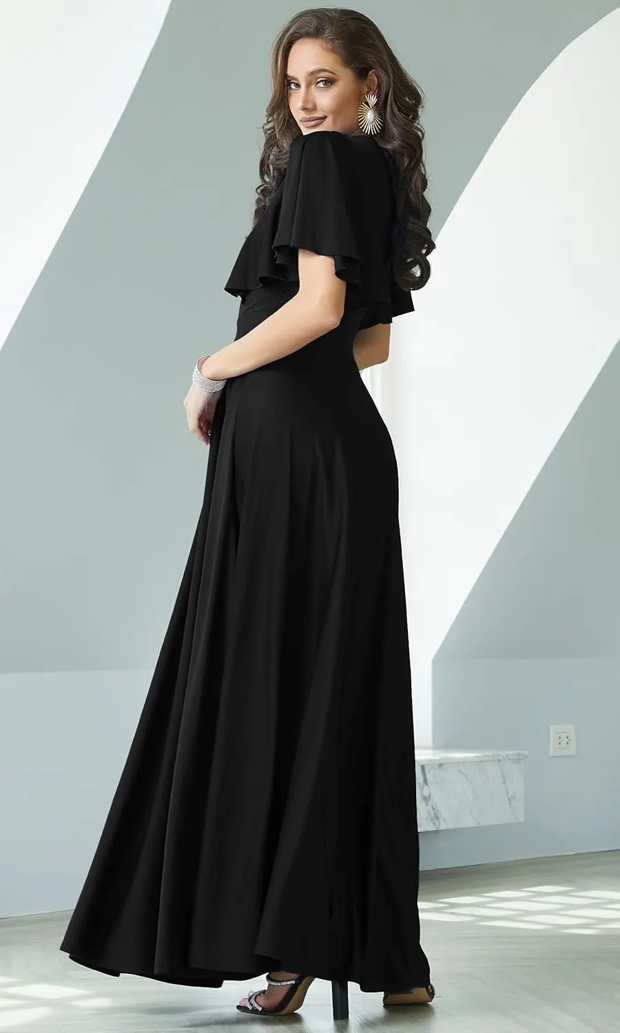 KOH KOH Womens Long Elegant Bridesmaid Evening Cocktail Modest Maxi Dress