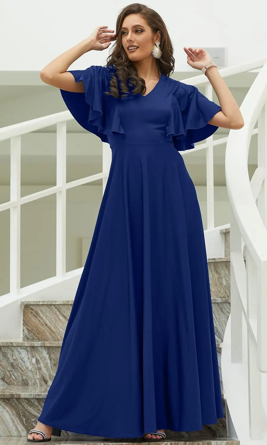 KOH KOH Womens Long Elegant Bridesmaid Evening Cocktail Modest Maxi Dress
