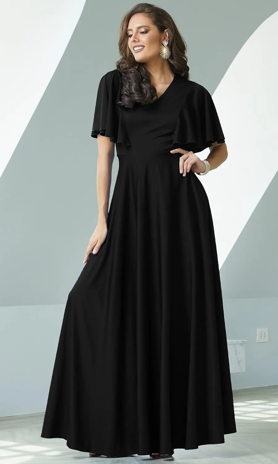 KOH KOH Womens Long Elegant Bridesmaid Evening Cocktail Modest Maxi Dress