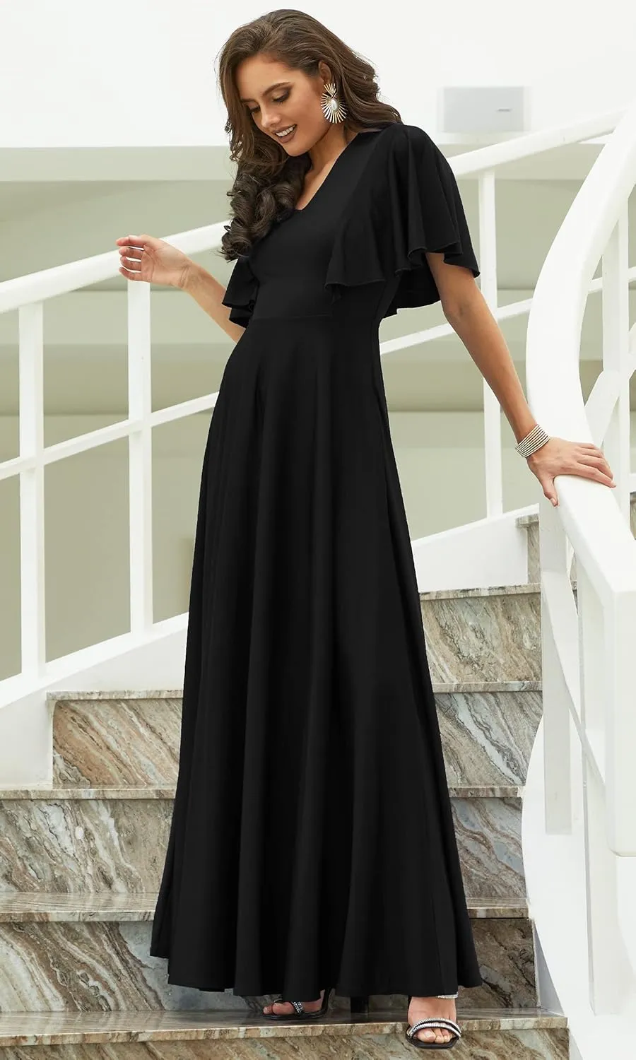 KOH KOH Womens Long Elegant Bridesmaid Evening Cocktail Modest Maxi Dress
