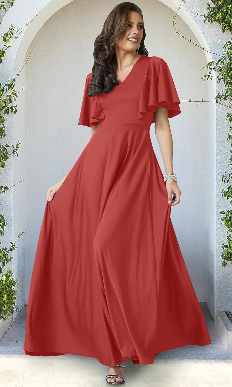 KOH KOH Womens Long Elegant Bridesmaid Evening Cocktail Modest Maxi Dress