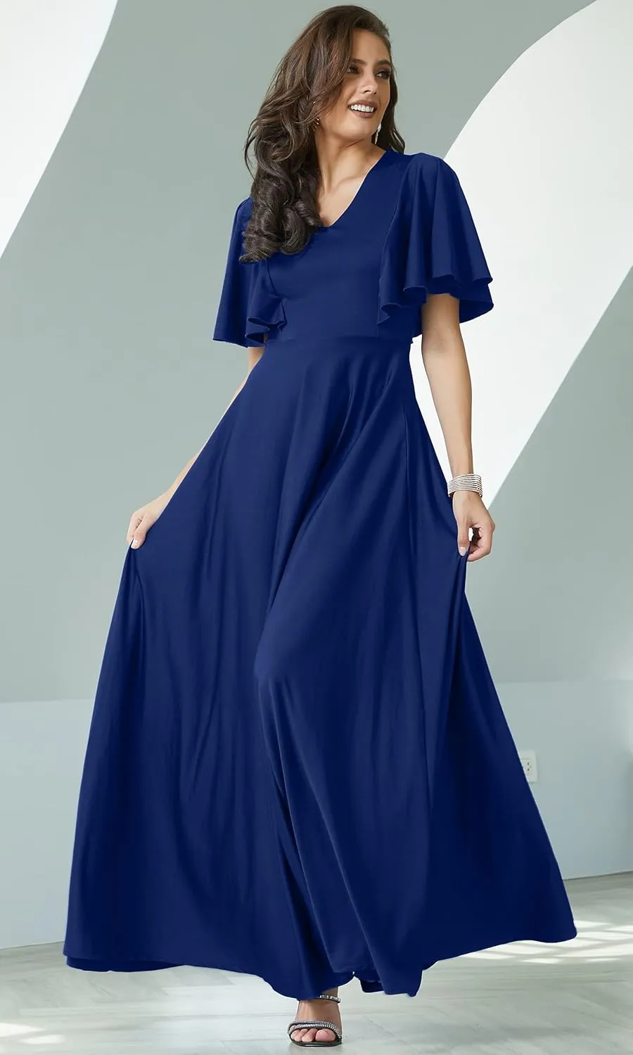 KOH KOH Womens Long Elegant Bridesmaid Evening Cocktail Modest Maxi Dress