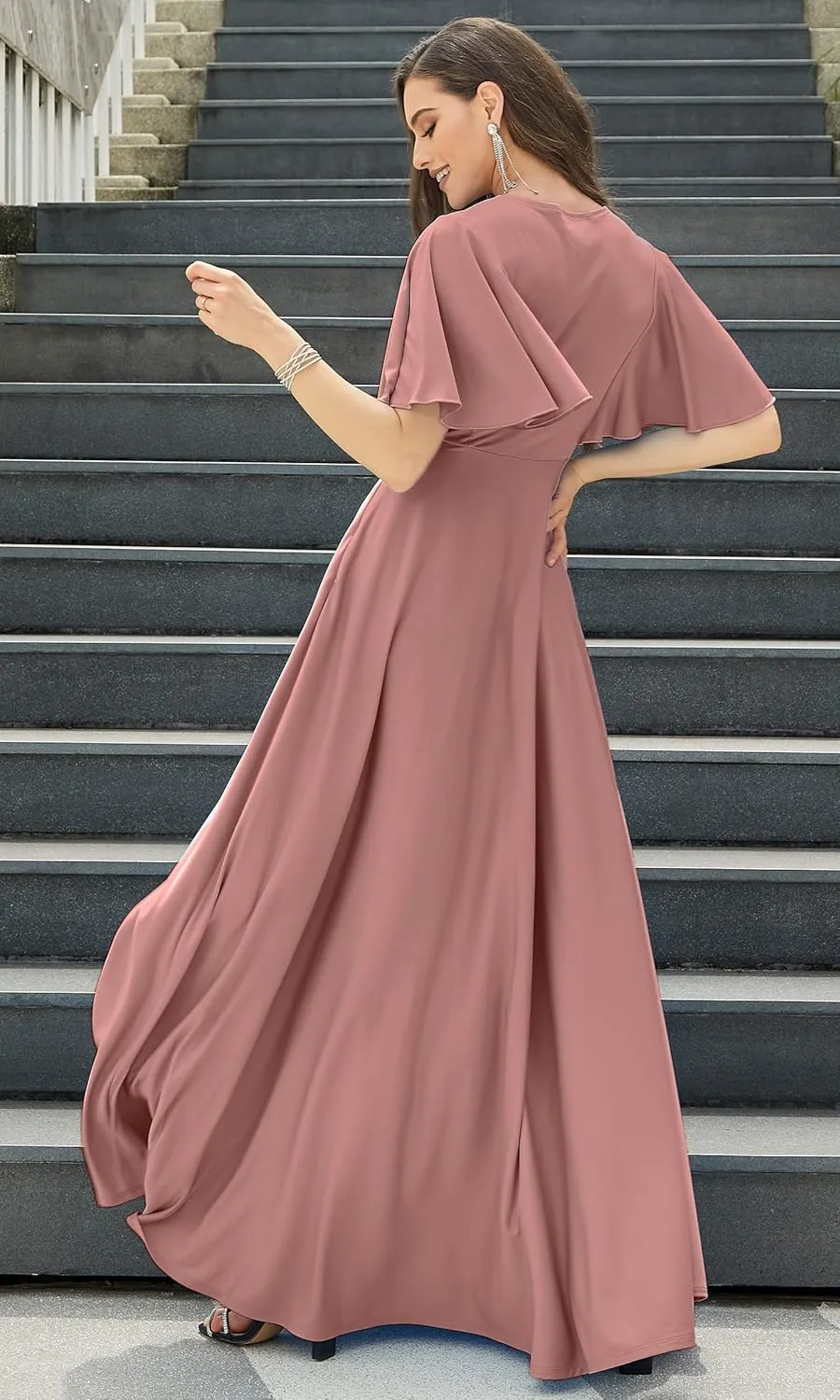 KOH KOH Womens Long Elegant Bridesmaid Evening Cocktail Modest Maxi Dress