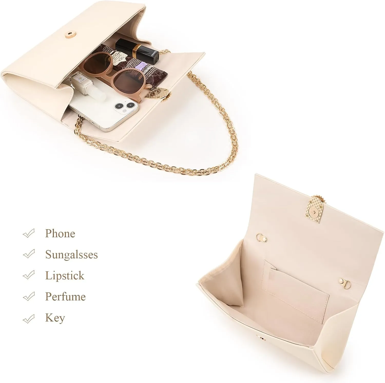 Kseymeir Women Clutch Handbag Evening Shoulder Crossbody Purse Envelope Evening Bag