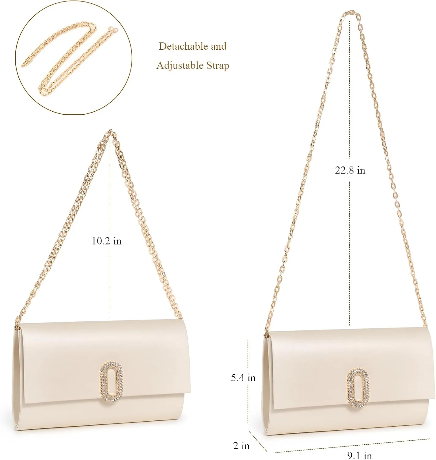 Kseymeir Women Clutch Handbag Evening Shoulder Crossbody Purse Envelope Evening Bag