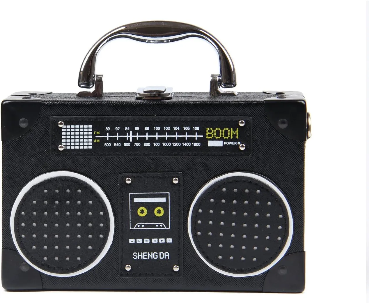 KUANG! Women Retro Radio Shaped Clutch Hundred Dollar Bill Box Shoulder Bag Elegant Evening Crossbody Handbag