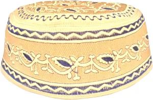 Kufi Men's Unisex Skull Cap Women's Designer Solid Hat with Hand Embroidery Kufi Caps Knitted Beanie