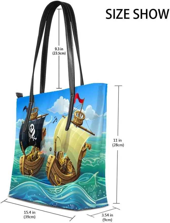 Kuizee Shoulder Tote Bags For Women Handbags PU Leather Decoration Casual School Shopping 15.7In
