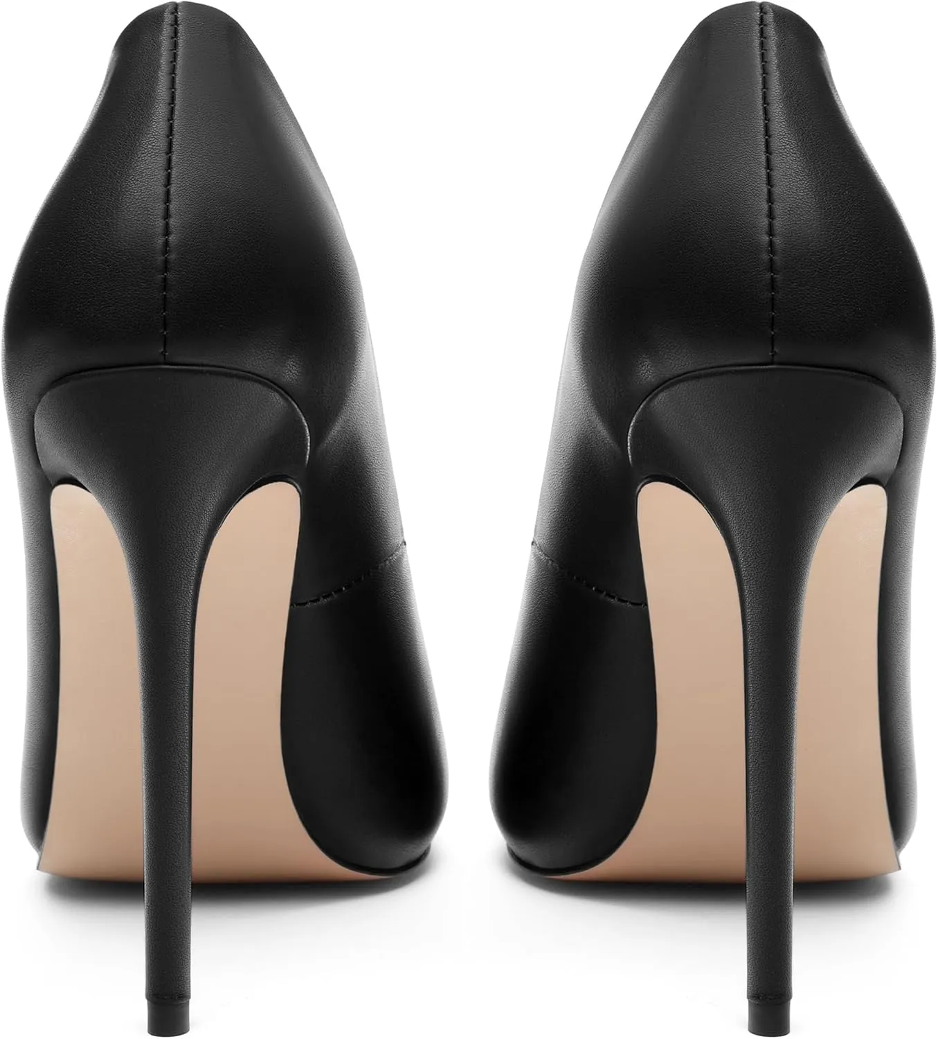 KUOARN Heels for Women Stiletto High Heel Pointed Closed Toe 4.7 Inch Slip on Pumps Sexy Dating Party Evening Dress Shoes