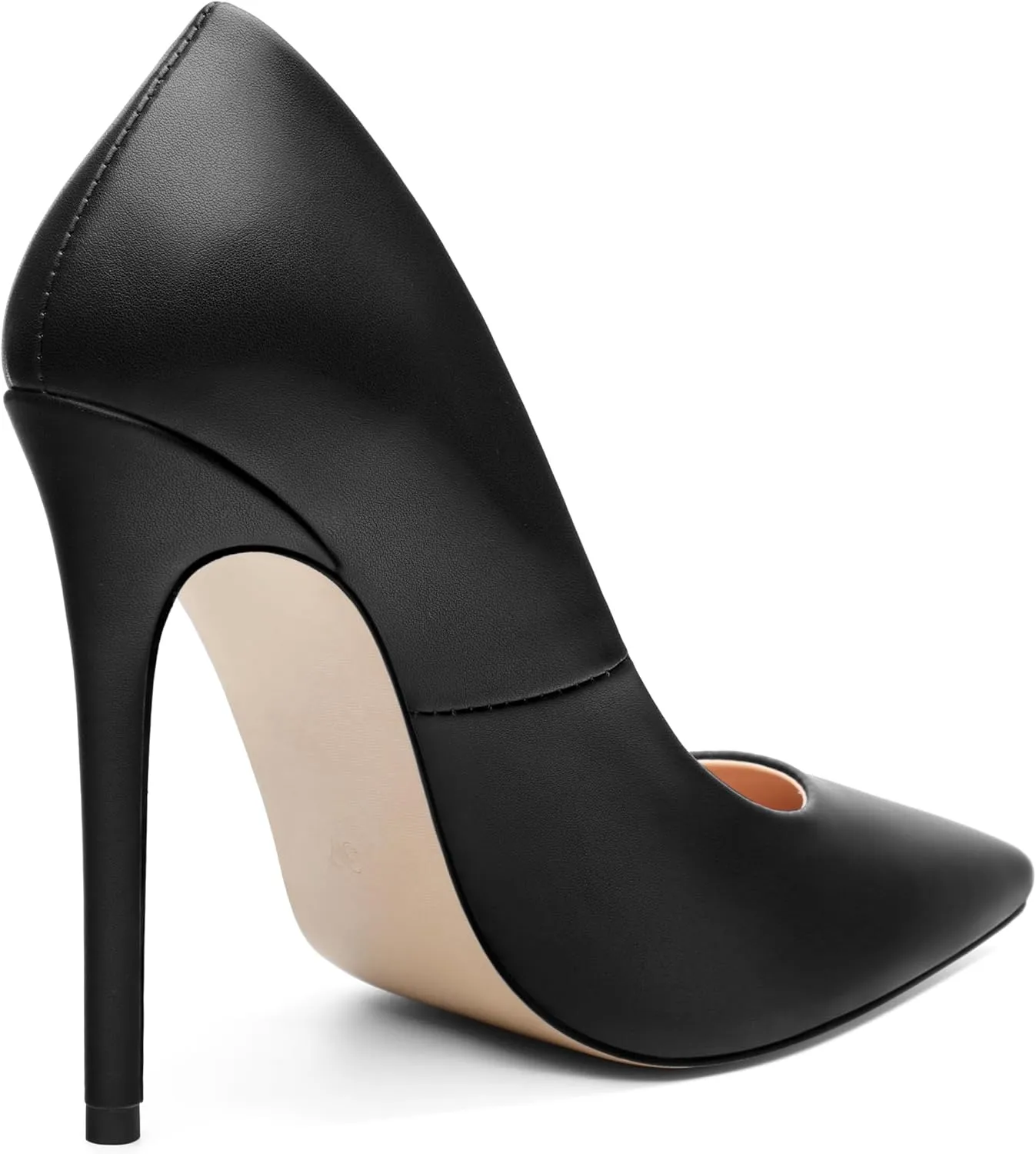 KUOARN Heels for Women Stiletto High Heel Pointed Closed Toe 4.7 Inch Slip on Pumps Sexy Dating Party Evening Dress Shoes