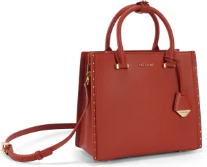 LA FESTIN Designer Leather Handbag for Women - Small Crossbody Purse with Top Handle and Adjustable Strap