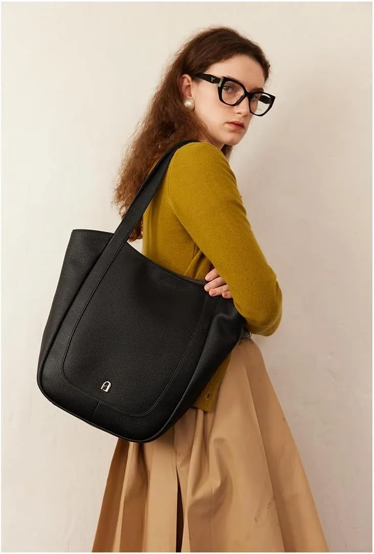 LA FESTIN Leather Satchel Bags For Women - 13” Large Womens Handbags Top-Handle Purses Waterproof Women's Shoulder Handbags